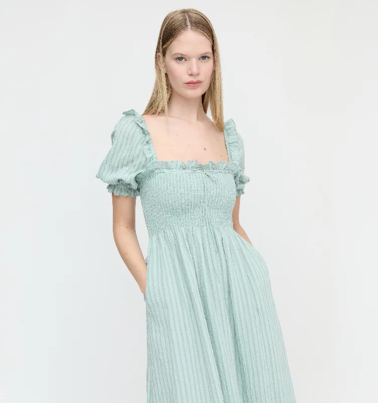 Mini dresses with geometric prints for a modern aesthetic The Scarlett Nap Dress - Sage Green Tonal Seersucker Mini dresses with geometric prints for a modern aesthetic The Scarlett Nap Dress - Sage Green Tonal Seersucker