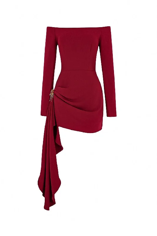 Floral print mini dresses for summer parties Rouge Bodycon Extended Flap Cotton Mini Dress