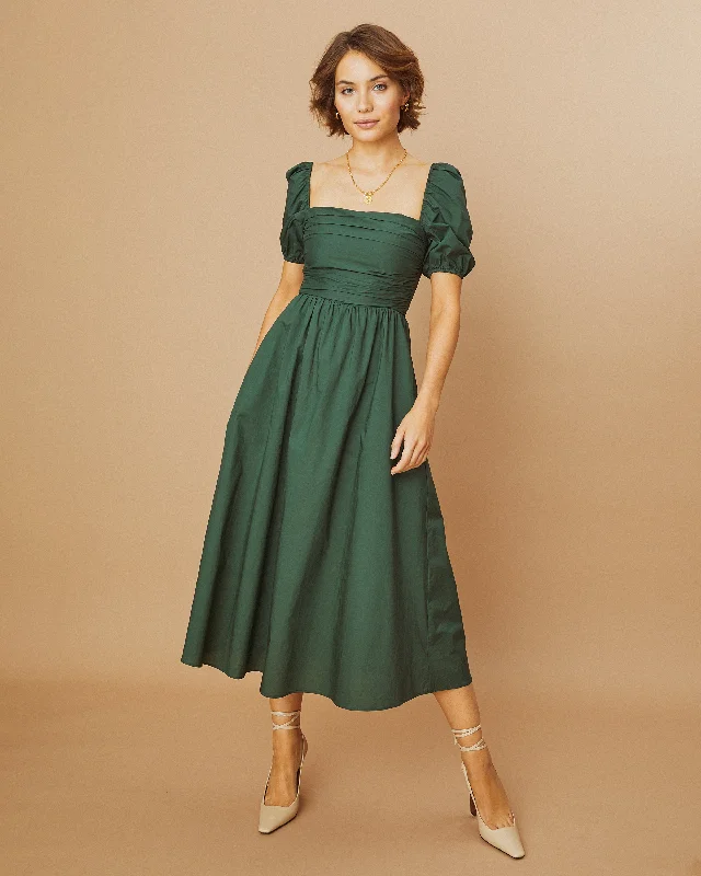 Maxi - inspired midi dresses with flowing fabrics for a beachy vibe River Dress