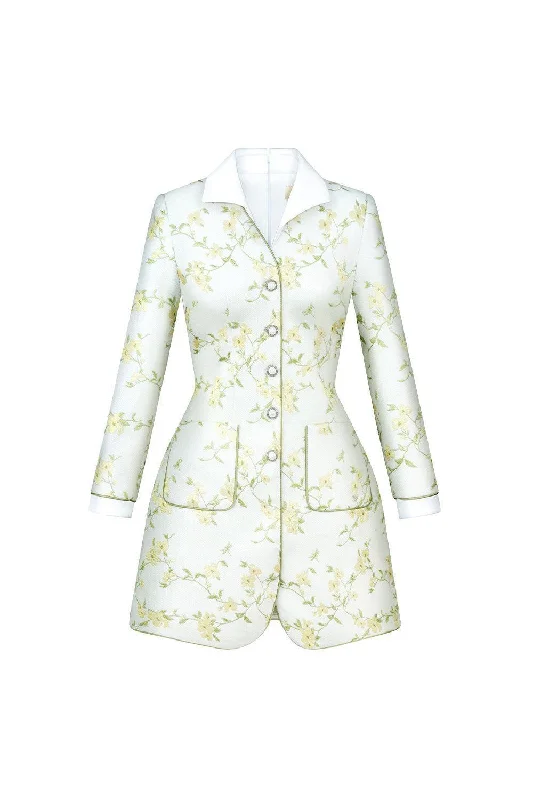 Polyester mini dresses for easy care Amoret A-line Patch Pocket Tweed Mini Dress