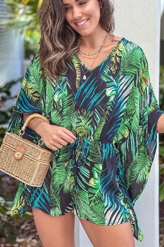 Mini dresses with pom - pom trims for a playful feel Multicolor Printed Romper