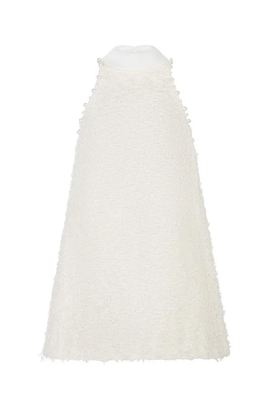 Mini dresses with cold - shoulder designs Fleur Trapezoid Sleeveless Tweed Mini Dress Mini dresses with cold - shoulder designs Fleur Trapezoid Sleeveless Tweed Mini Dress