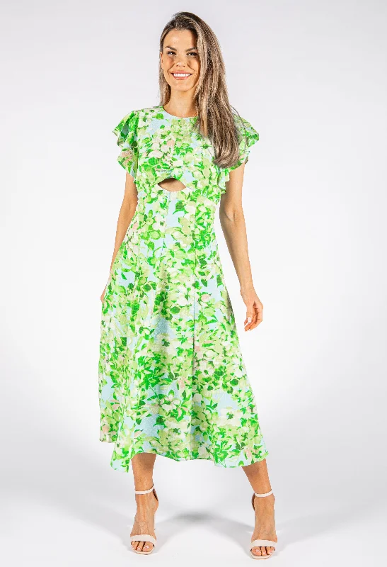 Midi dresses with cotton - blend materials for everyday comfort Cut Out Detail Floral Dress Midi dresses with cotton - blend materials for everyday comfort Cut Out Detail Floral Dress
