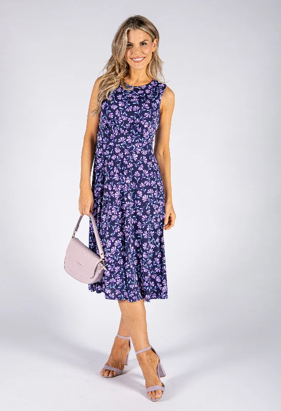 Sleeveless midi dresses with lace details for summer weddings Lilac Mix Floral Dress Sleeveless midi dresses with lace details for summer weddings Lilac Mix Floral Dress