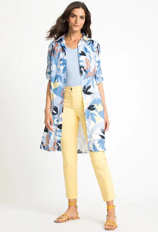 Midi dresses with empire waists for a flattering maternity option Floral Palm Print Shirt Dress Midi dresses with empire waists for a flattering maternity option Floral Palm Print Shirt Dress