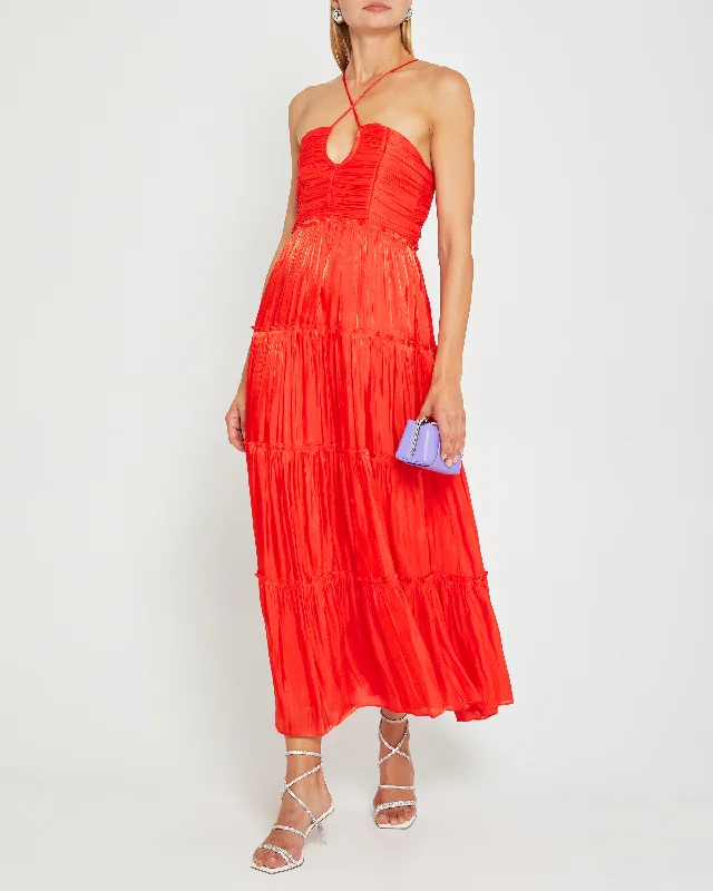 Midi dresses with embroidered accents for a unique and detailed design East Dress