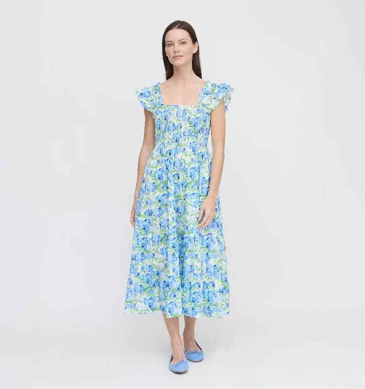 Mini dresses with ribbed textures for a unique appearance The Hill House x La Coqueta Ellie Nap Dress - Blue Watercolor Hydrangea Mini dresses with ribbed textures for a unique appearance The Hill House x La Coqueta Ellie Nap Dress - Blue Watercolor Hydrangea