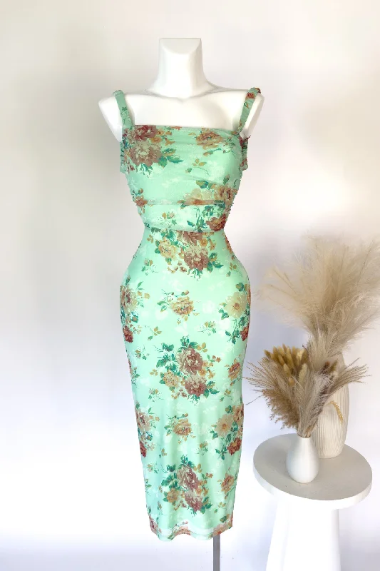Midi dresses with wrap - around skirts for a customizable fit Aisling Floral Midi Dress