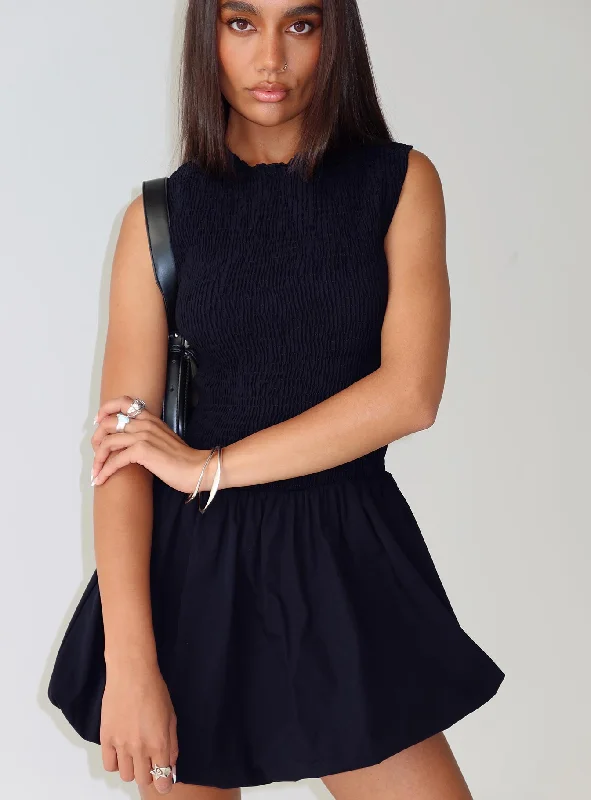 Mini dresses with gathered skirts for a voluminous effect Narnie Mini Dress Navy