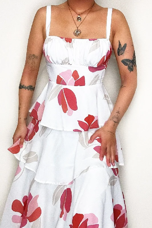 Midi dresses with cotton - blend materials for everyday comfort Aerin Floral Maxi Dress - Rose Midi dresses with cotton - blend materials for everyday comfort Aerin Floral Maxi Dress - Rose