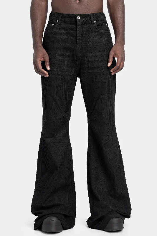 Plus Size Women's Elastic - Waist Culottes in Earth TonesBolan bootcut, Corduroy