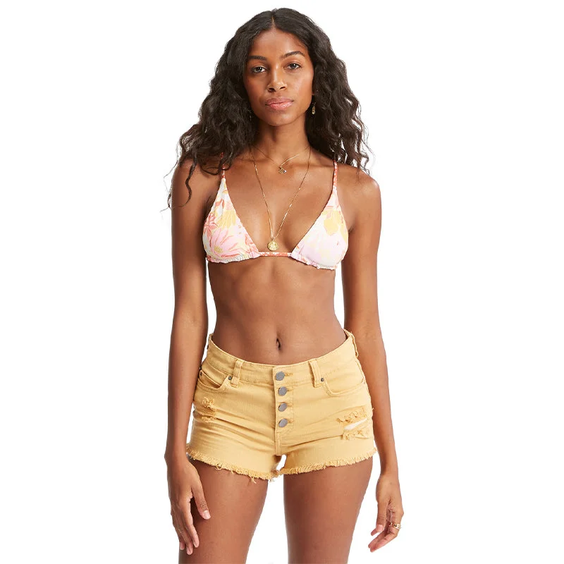 Plus Size Women's Elastic - Waist Culottes in Earth TonesButtoned Up Denim Shorts