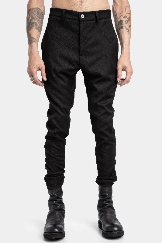 Palazzo Style Women's Printed Trousers in Bohemian PatternsCotton twill skinny trousers, Black Palazzo Style Women's Printed Trousers in Bohemian PatternsCotton twill skinny trousers, Black