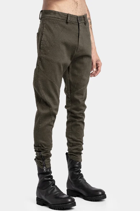 Ankle - Length Women's Printed Joggers for TravelingCotton twill skinny trousers, Military Green Ankle - Length Women's Printed Joggers for TravelingCotton twill skinny trousers, Military Green