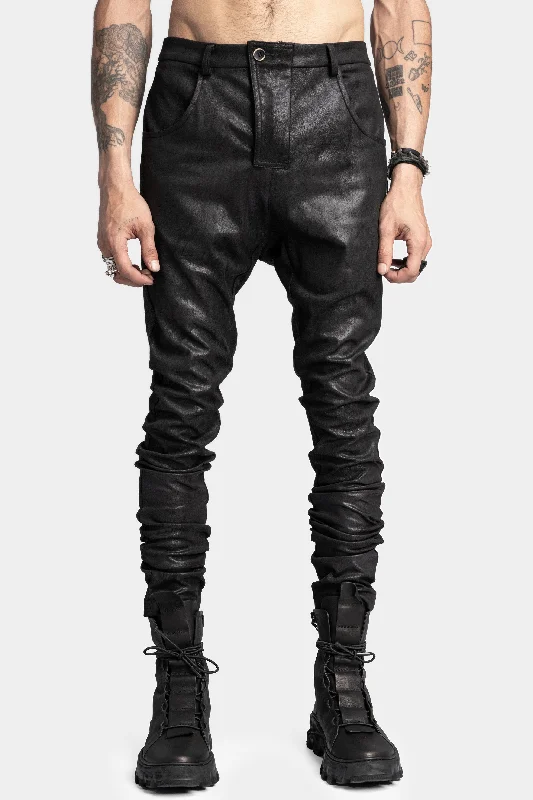 Palazzo Style Women's Printed Trousers in Bohemian PatternsFaux leather trousers