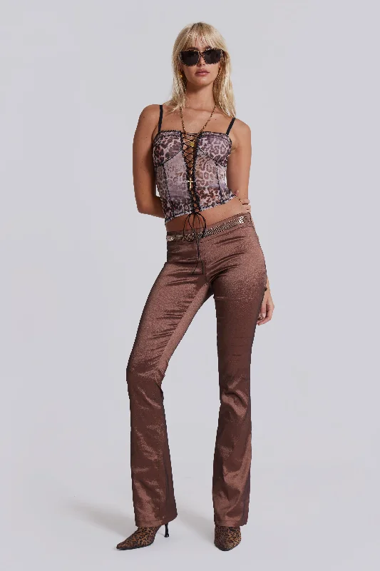Wide - Leg Women's Chiffon Palazzo Pants for a Flowy AppealSantino Taffeta Trousers