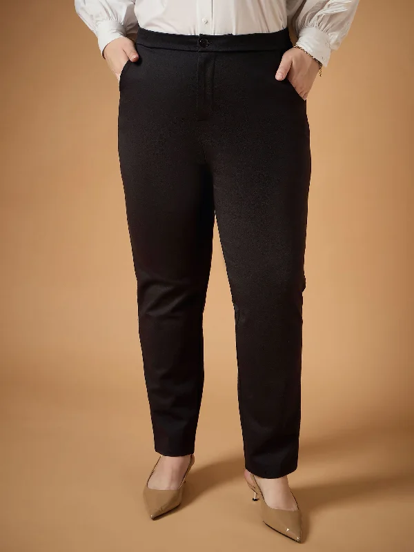 Straight - Leg Women's Vegan Leather Pants for a Chic LookWomen Black Mom Fit Pants