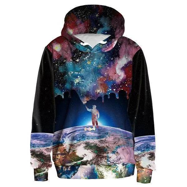 Women's graphic - printed sweatshirt featuring floral patterns for a feminine touch3D Hoodie Galaxy Space Hip Hop Hoodie UNISEX Women's graphic - printed sweatshirt featuring floral patterns for a feminine touch3D Hoodie Galaxy Space Hip Hop Hoodie UNISEX