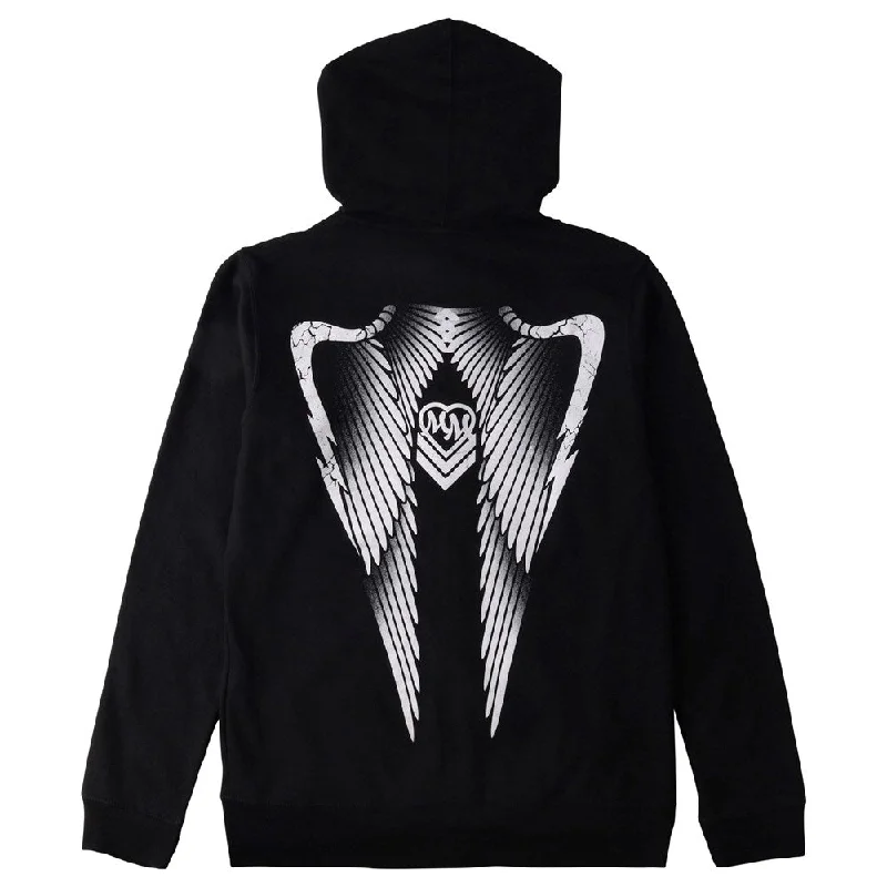 Women's sherpa - lined hoodie for extreme cold weather outdoor activitiesMetal Mulisha Aces High Hoody Women's sherpa - lined hoodie for extreme cold weather outdoor activitiesMetal Mulisha Aces High Hoody