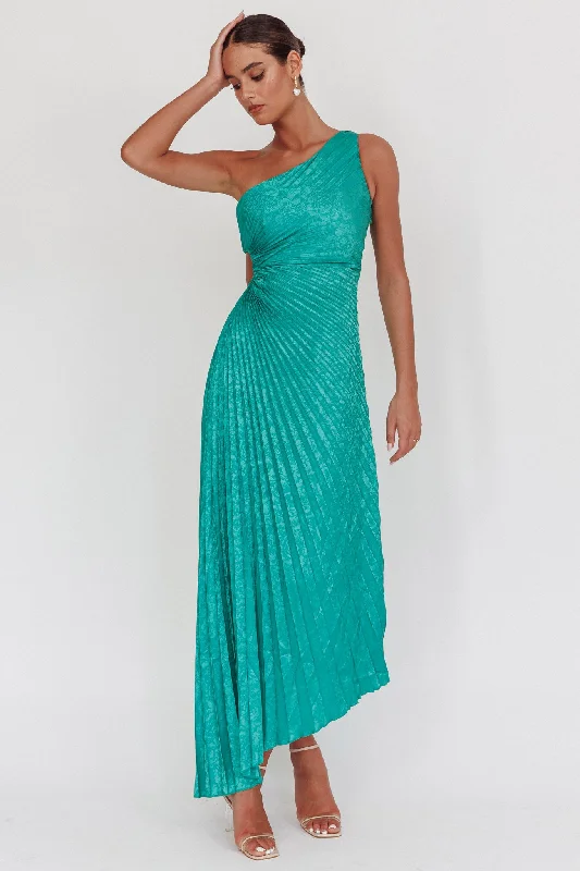 Backless Women Dress for a Sexy and Alluring Look at Evening EventsAmelie One-Shoulder Accordion Pleat Maxi Dress Kelly Green Backless Women Dress for a Sexy and Alluring Look at Evening EventsAmelie One-Shoulder Accordion Pleat Maxi Dress Kelly Green