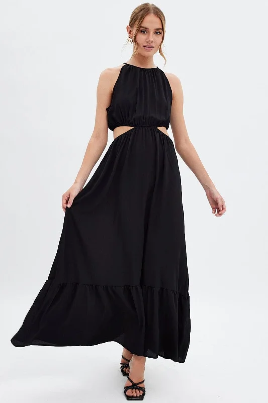 Black Cutout Maxi Dress