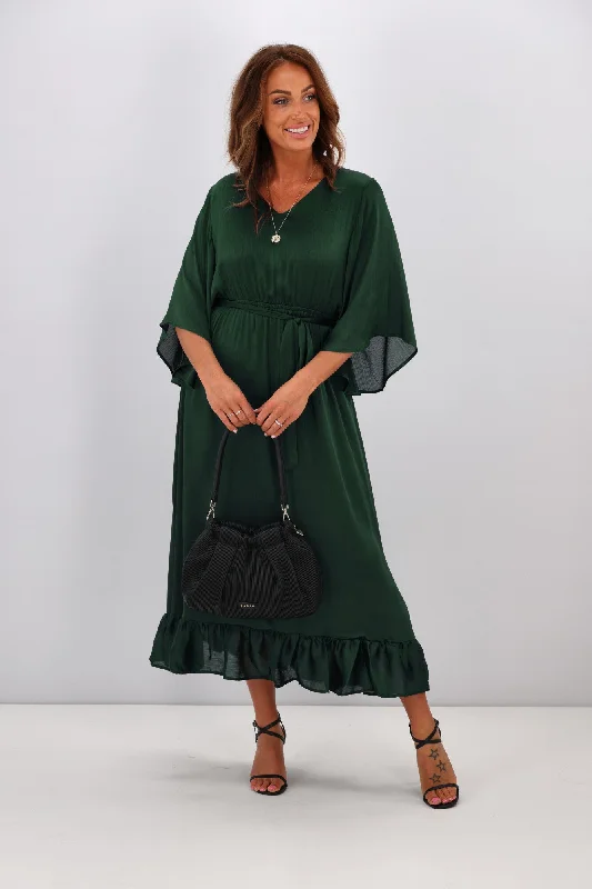 Printed Abstract Women Dress for a Modern and Artistic AppealCelebration by Shine On Chelsea Dress Green