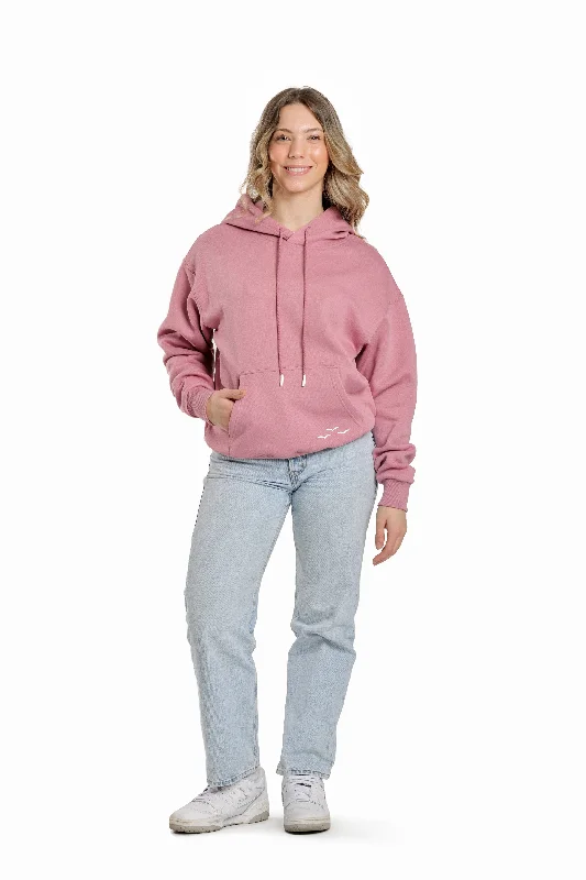 Women's tie - front hoodie in a lightweight fabric for summer layeringChlo Relaxed Fit Hoodie in orchid pink Women's tie - front hoodie in a lightweight fabric for summer layeringChlo Relaxed Fit Hoodie in orchid pink
