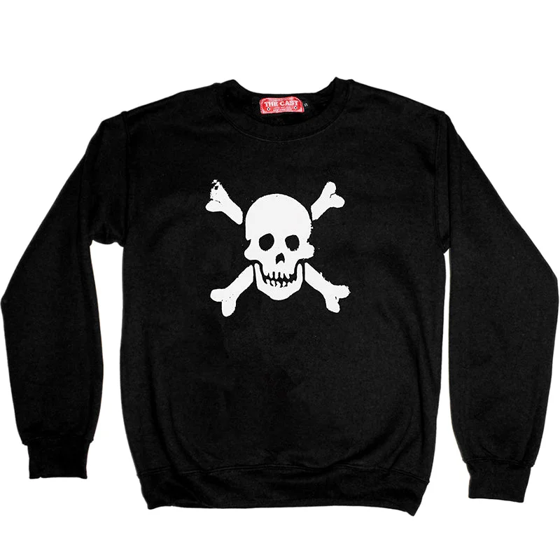 Women's long - sleeve cropped sweatshirt with ribbed cuffs for a snug fitJolly Roger Crewneck Women's long - sleeve cropped sweatshirt with ribbed cuffs for a snug fitJolly Roger Crewneck
