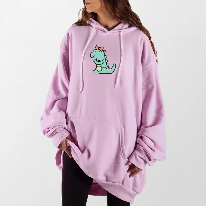 Women's tie - front hoodie in a lightweight fabric for summer layeringDino Dani Giant Hoodie Women's tie - front hoodie in a lightweight fabric for summer layeringDino Dani Giant Hoodie