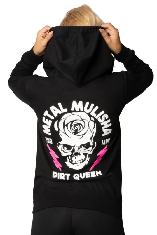 Women's quarter - zip sweatshirt made of organic cotton for eco - conscious fashionMetal Mulisha Dirt Queen Hoody Women's quarter - zip sweatshirt made of organic cotton for eco - conscious fashionMetal Mulisha Dirt Queen Hoody