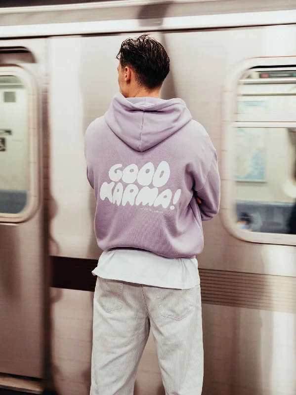 Women's sweatshirt with a mesh panel insert for breathability during workoutsGood Karma Oversized Hoodie Women's sweatshirt with a mesh panel insert for breathability during workoutsGood Karma Oversized Hoodie