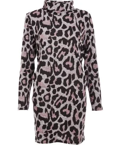 Sheath Women Dress with a Tailored Fit for a Professional LookGrey Cowl Neck Shift Dress