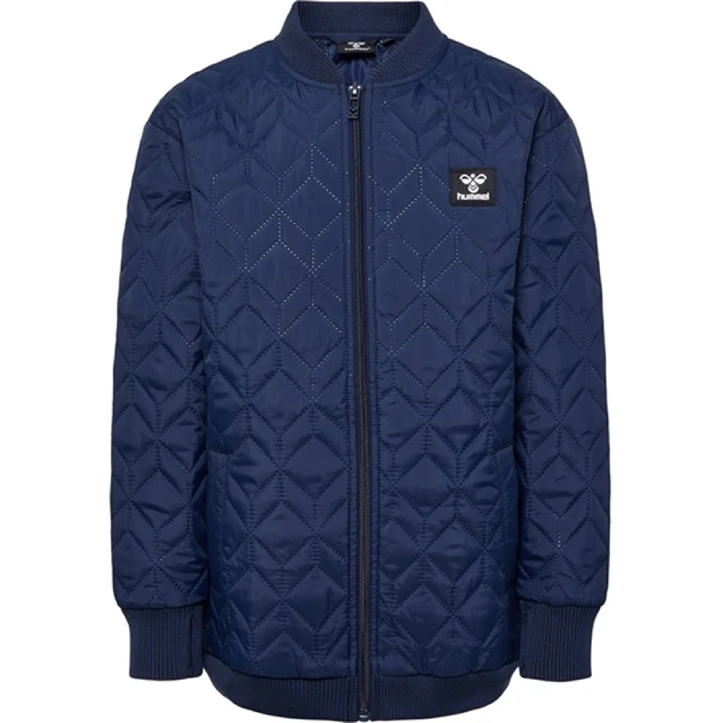 Men jackets with a built - in hood that can be stowed away when not in useHummel Cave Termojakke Black Iris Men jackets with a built - in hood that can be stowed away when not in useHummel Cave Termojakke Black Iris