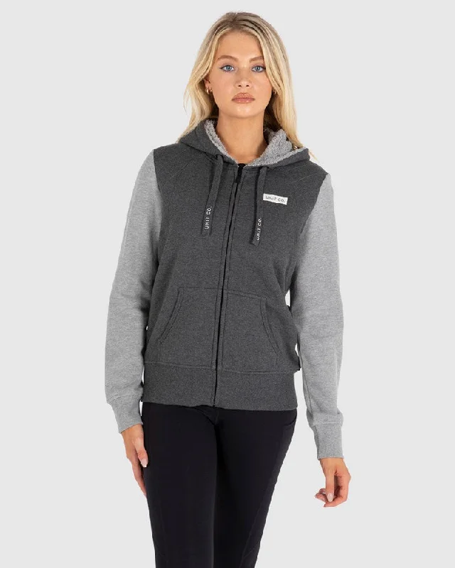 Women's fleece - lined hoodie with thumbholes for warmth in winterUnit International Ladies Hoodie Women's fleece - lined hoodie with thumbholes for warmth in winterUnit International Ladies Hoodie