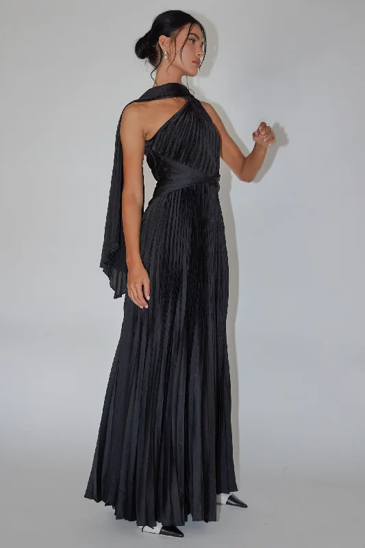 Pleated Women Dress with a Timeless and Elegant TextureLaxmi Accordion Pleat Maxi Dress Black Pleated Women Dress with a Timeless and Elegant TextureLaxmi Accordion Pleat Maxi Dress Black
