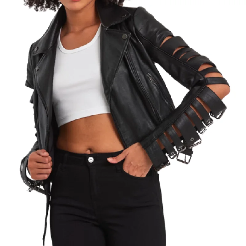 Tailored men jackets to pair with formal trousers for business meetingsLeather Jacket Women With Buckle Arm Style Tailored men jackets to pair with formal trousers for business meetingsLeather Jacket Women With Buckle Arm Style