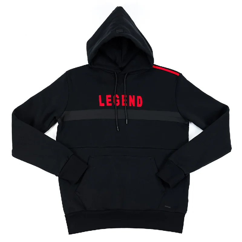 Women's color - block hoodie combining bold hues for a fashion - forward statementLegend Hoodie - Black/Red Women's color - block hoodie combining bold hues for a fashion - forward statementLegend Hoodie - Black/Red