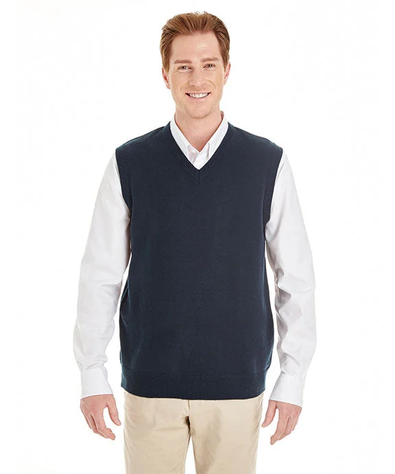 Women's quarter - zip sweatshirt made of organic cotton for eco - conscious fashionM415 - Harriton Mens Pilbloc™ V-Neck Sweater Vest | Dark Navy Women's quarter - zip sweatshirt made of organic cotton for eco - conscious fashionM415 - Harriton Mens Pilbloc™ V-Neck Sweater Vest | Dark Navy