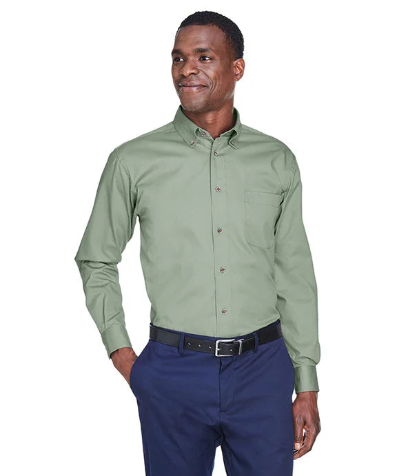 Women's mock - neck sweatshirt made of moisture - wicking material for fitness useM500 - Harriton Mens Easy Blend™ Long-Sleeve Twill Shirt with Stain-Release | Dill Women's mock - neck sweatshirt made of moisture - wicking material for fitness useM500 - Harriton Mens Easy Blend™ Long-Sleeve Twill Shirt with Stain-Release | Dill