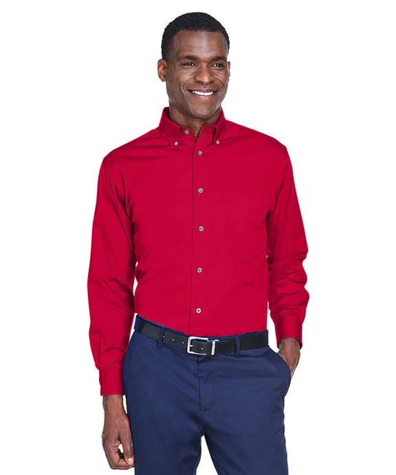 Women's cropped sweatshirt with a lace - trimmed hem for a romantic lookM500 - Harriton Mens Easy Blend™ Long-Sleeve Twill Shirt with Stain-Release | Red Women's cropped sweatshirt with a lace - trimmed hem for a romantic lookM500 - Harriton Mens Easy Blend™ Long-Sleeve Twill Shirt with Stain-Release | Red
