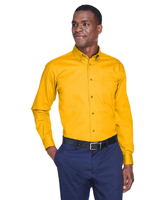 Women's crew - neck sweatshirt in a heather gray shade for a classic and versatile optionM500 - Harriton Mens Easy Blend™ Long-Sleeve Twill Shirt with Stain-Release | Sunray Yellow Women's crew - neck sweatshirt in a heather gray shade for a classic and versatile optionM500 - Harriton Mens Easy Blend™ Long-Sleeve Twill Shirt with Stain-Release | Sunray Yellow