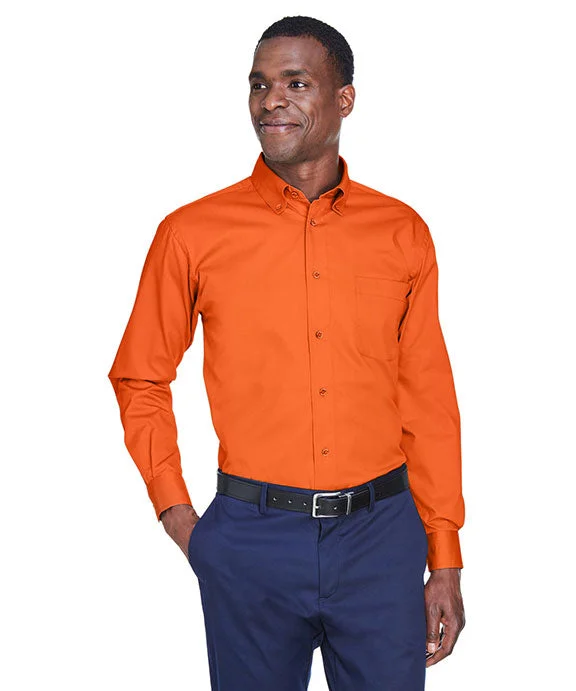 Women's tie - dye hoodie in bright colors for a retro and eye - catching styleM500 - Harriton Mens Easy Blend™ Long-Sleeve Twill Shirt with Stain-Release | Team Orange Women's tie - dye hoodie in bright colors for a retro and eye - catching styleM500 - Harriton Mens Easy Blend™ Long-Sleeve Twill Shirt with Stain-Release | Team Orange