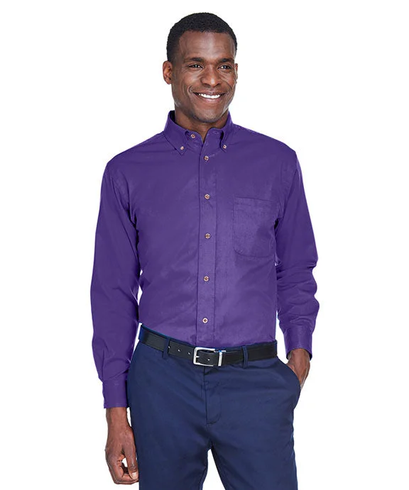 Women's graphic - printed sweatshirt featuring floral patterns for a feminine touchM500 - Harriton Mens Easy Blend™ Long-Sleeve Twill Shirt with Stain-Release | Team Purple Women's graphic - printed sweatshirt featuring floral patterns for a feminine touchM500 - Harriton Mens Easy Blend™ Long-Sleeve Twill Shirt with Stain-Release | Team Purple