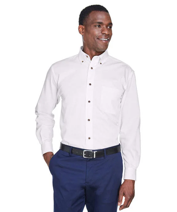 Women's tie - front hoodie in a lightweight fabric for summer layeringM500T - Harriton Mens Tall Easy Blend™ Long-Sleeve Twill Shirt with Stain-Release | White Women's tie - front hoodie in a lightweight fabric for summer layeringM500T - Harriton Mens Tall Easy Blend™ Long-Sleeve Twill Shirt with Stain-Release | White