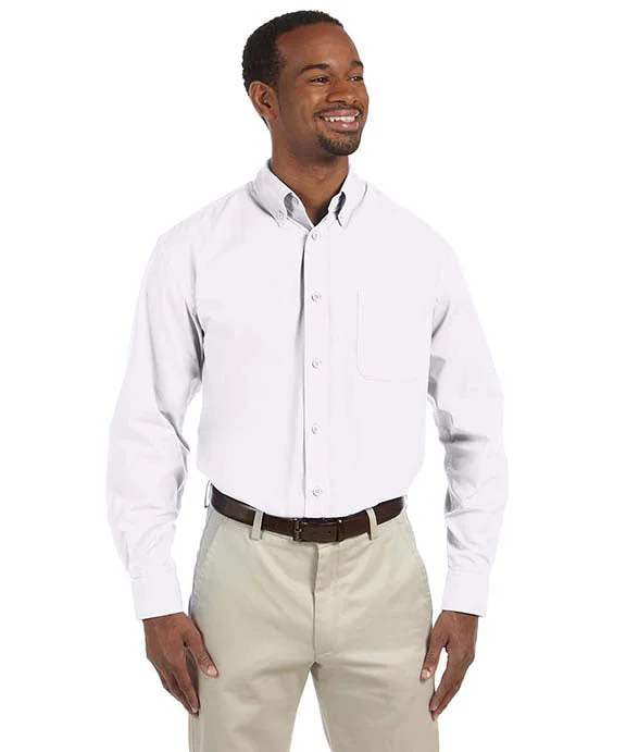 Women's long - sleeve cropped sweatshirt with ribbed cuffs for a snug fitM510T - Harriton Mens Tall Essential Poplin Shirt | White Women's long - sleeve cropped sweatshirt with ribbed cuffs for a snug fitM510T - Harriton Mens Tall Essential Poplin Shirt | White