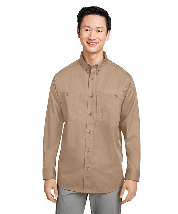 Women's cropped sweatshirt with a slogan graphic for a fun and expressive lookM585L - Harriton Mens Advantage IL Long-Sleeve Workshirt | Khaki Women's cropped sweatshirt with a slogan graphic for a fun and expressive lookM585L - Harriton Mens Advantage IL Long-Sleeve Workshirt | Khaki