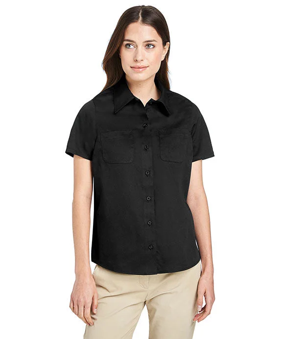 Women's long - sleeve cropped sweatshirt with ribbed cuffs for a snug fitM585W - Harriton Ladies Advantage IL Short-Sleeve Work Shirt | Black Women's long - sleeve cropped sweatshirt with ribbed cuffs for a snug fitM585W - Harriton Ladies Advantage IL Short-Sleeve Work Shirt | Black