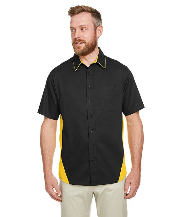 Women's graphic - printed sweatshirt featuring floral patterns for a feminine touchM586 - Harriton Mens Flash IL Colorblock Short Sleeve Shirt | Black/S Yellow Women's graphic - printed sweatshirt featuring floral patterns for a feminine touchM586 - Harriton Mens Flash IL Colorblock Short Sleeve Shirt | Black/S Yellow