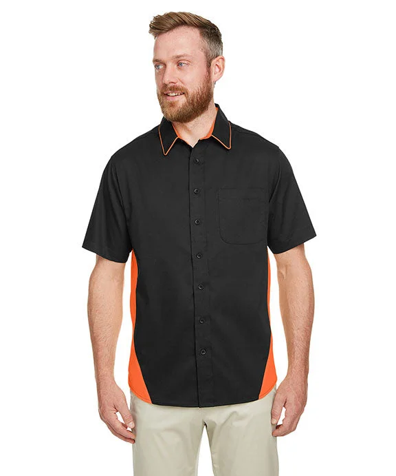 Women's fleece - lined hoodie with thumbholes for warmth in winterM586 - Harriton Mens Flash IL Colorblock Short Sleeve Shirt | Black/Team Orange Women's fleece - lined hoodie with thumbholes for warmth in winterM586 - Harriton Mens Flash IL Colorblock Short Sleeve Shirt | Black/Team Orange