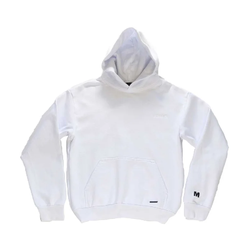 Women's cropped sweatshirt with a slogan graphic for a fun and expressive lookMarathon Life Hoodie - White Women's cropped sweatshirt with a slogan graphic for a fun and expressive lookMarathon Life Hoodie - White